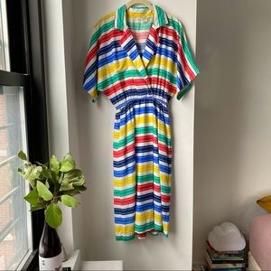 VINTAGE Candy Stripe Shirt Dress